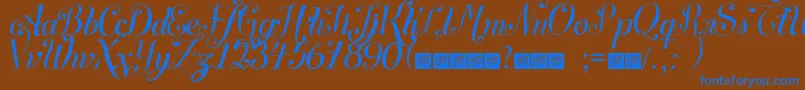 Подробнее о шрифте SymphonyscriptFreeForPersonalUse Шрифт SymphonyscriptFreeForPersonalUse – синие шрифты на коричневом фоне