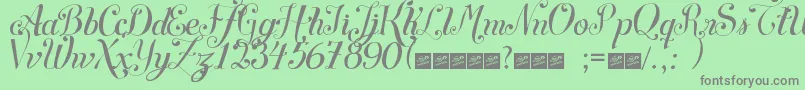 Police SymphonyscriptFreeForPersonalUse – polices grises sur fond vert