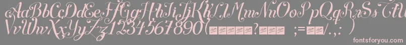 SymphonyscriptFreeForPersonalUse Font – Pink Fonts on Gray Background