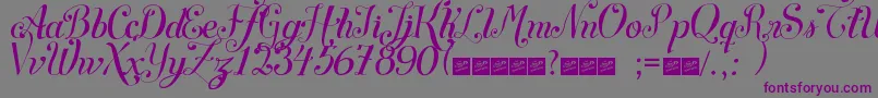 SymphonyscriptFreeForPersonalUse Font – Purple Fonts on Gray Background