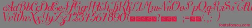 SymphonyscriptFreeForPersonalUse Font – Red Fonts on Gray Background