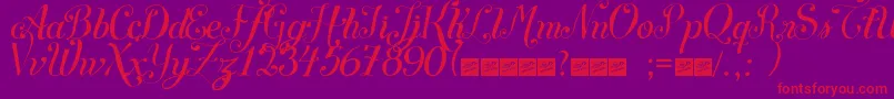 SymphonyscriptFreeForPersonalUse Font – Red Fonts on Purple Background