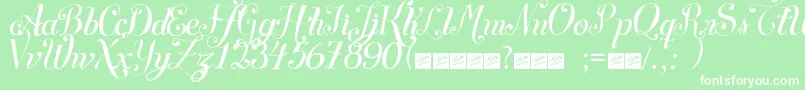 SymphonyscriptFreeForPersonalUse Font – White Fonts on Green Background