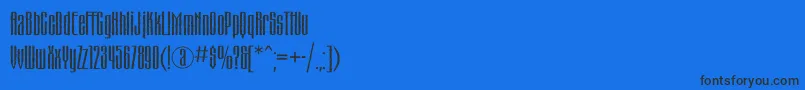 フォントMatterhornc – 黒い文字の青い背景
