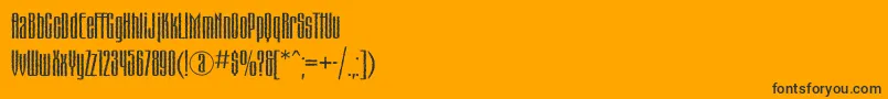 Matterhornc-Schriftart – Schwarze Schriften auf orangefarbenem Hintergrund