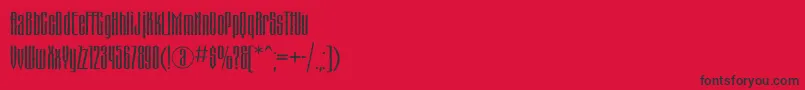 フォントMatterhornc – 赤い背景に黒い文字