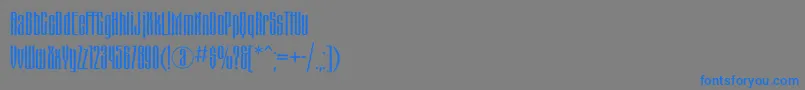 Matterhornc-Schriftart – Blaue Schriften auf grauem Hintergrund