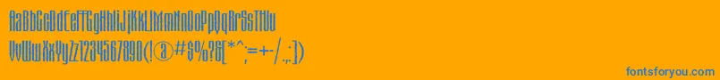 Matterhornc-fontti – siniset fontit oranssilla taustalla