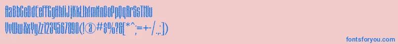 Шрифт Matterhornc – синие шрифты на розовом фоне