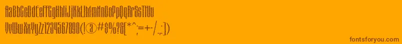 Czcionka Matterhornc – brązowe czcionki na pomarańczowym tle