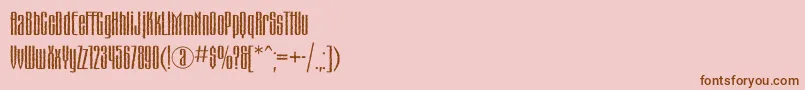 フォントMatterhornc – ピンクの背景に茶色のフォント