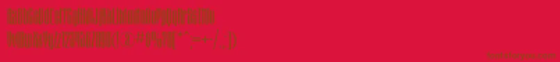 フォントMatterhornc – 赤い背景に茶色の文字