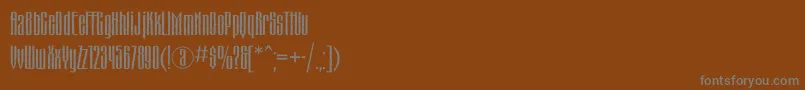 Czcionka Matterhornc – szare czcionki na brązowym tle