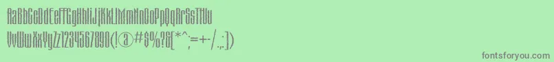 Matterhornc-Schriftart – Graue Schriften auf grünem Hintergrund