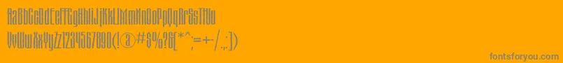 Matterhornc-fontti – harmaat kirjasimet oranssilla taustalla
