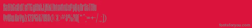 Matterhornc-Schriftart – Graue Schriften auf rotem Hintergrund