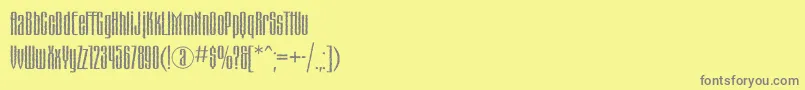 Matterhornc-Schriftart – Graue Schriften auf gelbem Hintergrund