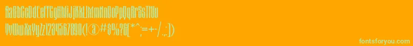 フォントMatterhornc – オレンジの背景に緑のフォント