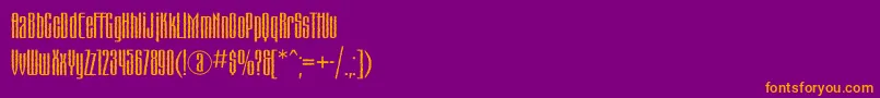 Matterhornc-fontti – oranssit fontit violetilla taustalla