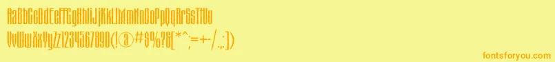 Matterhornc-fontti – oranssit fontit keltaisella taustalla