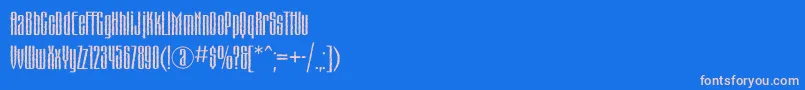 フォントMatterhornc – ピンクの文字、青い背景