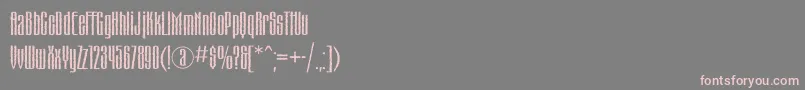 Matterhornc-Schriftart – Rosa Schriften auf grauem Hintergrund