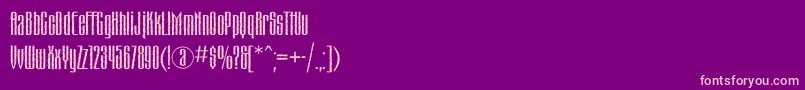 Police Matterhornc – polices roses sur fond violet