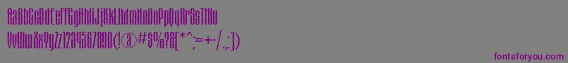 Шрифт Matterhornc – фиолетовые шрифты на сером фоне