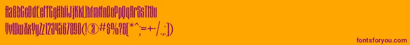 Шрифт Matterhornc – фиолетовые шрифты на оранжевом фоне