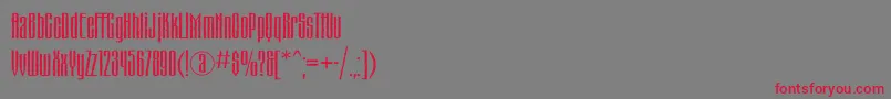 Czcionka Matterhornc – czerwone czcionki na szarym tle