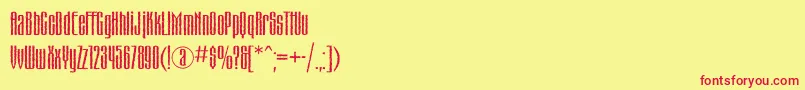 Police Matterhornc – polices rouges sur fond jaune
