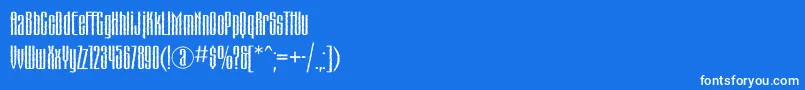 Шрифт Matterhornc – белые шрифты на синем фоне