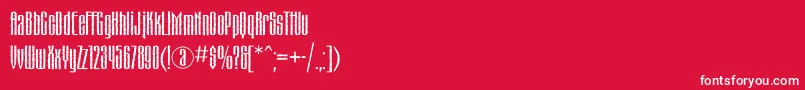 Шрифт Matterhornc – белые шрифты на красном фоне