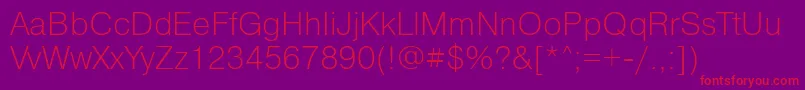 Pragmaticalightftt Font – Red Fonts on Purple Background