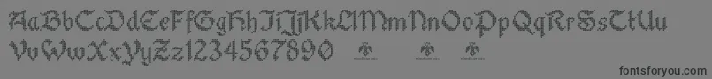 StitchwarriorDemo-Schriftart – Schwarze Schriften auf grauem Hintergrund