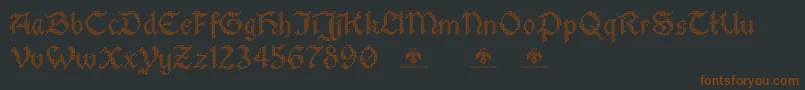 StitchwarriorDemo Font – Brown Fonts on Black Background