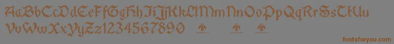 StitchwarriorDemo Font – Brown Fonts on Gray Background