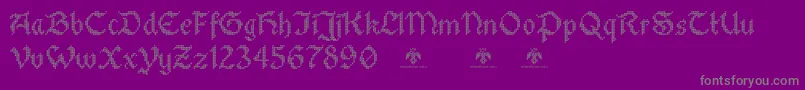 StitchwarriorDemo Font – Gray Fonts on Purple Background