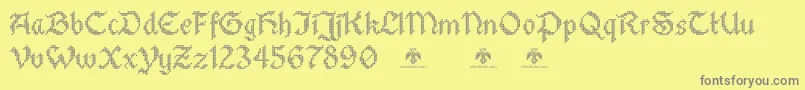 StitchwarriorDemo Font – Gray Fonts on Yellow Background