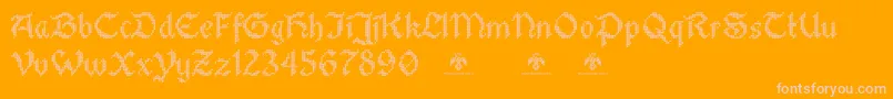 StitchwarriorDemo Font – Pink Fonts on Orange Background