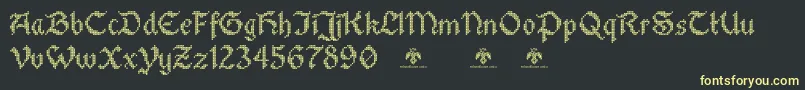 StitchwarriorDemo Font – Yellow Fonts on Black Background