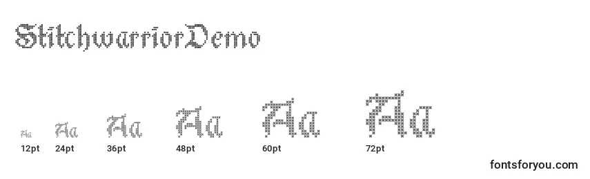 StitchwarriorDemo Font Sizes