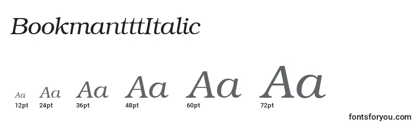 BookmantttItalic Font Sizes
