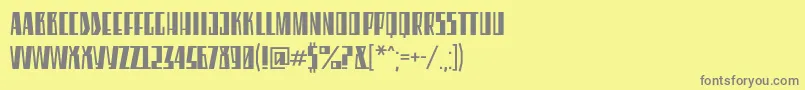 EleventhSquare Font – Gray Fonts on Yellow Background