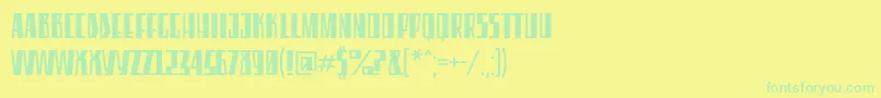 Czcionka EleventhSquare – zielone czcionki na żółtym tle
