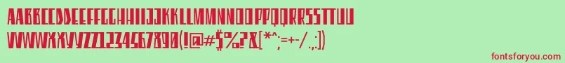 EleventhSquare Font – Red Fonts on Green Background