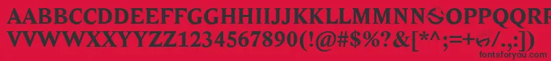 Ghostbusters Font – Black Fonts on Red Background