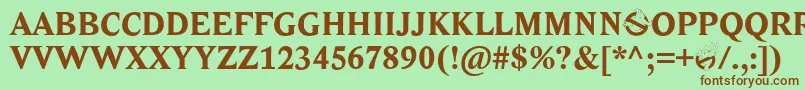 Ghostbusters Font – Brown Fonts on Green Background