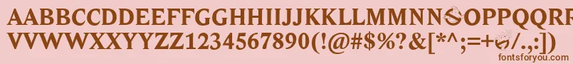 Ghostbusters Font – Brown Fonts on Pink Background