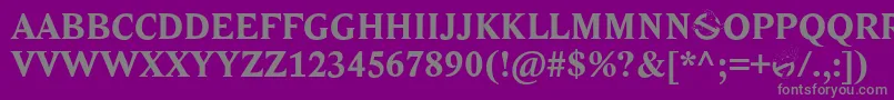 Ghostbusters Font – Gray Fonts on Purple Background